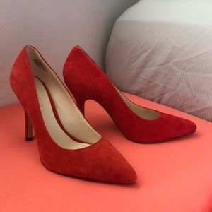 Nine West Red Pump Heels, Size 5.5